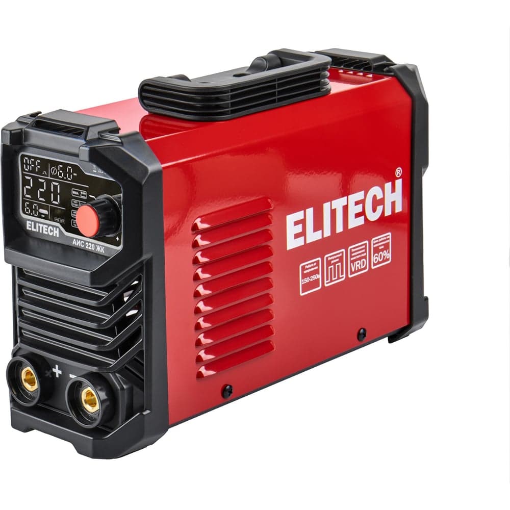 Сварочный инвертор Elitech ММА АИС 220 ЖК 204746