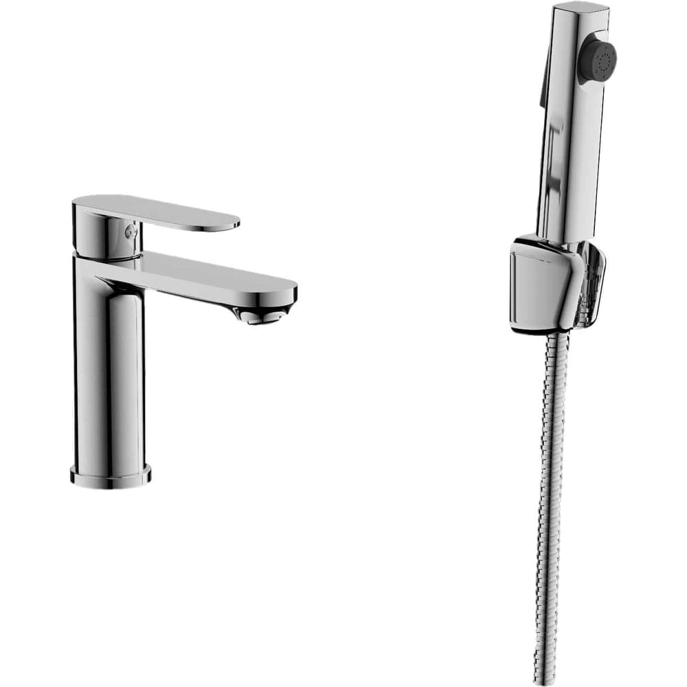 Смеситель для раковины с гигиенической лейкой BELZ хром B12713