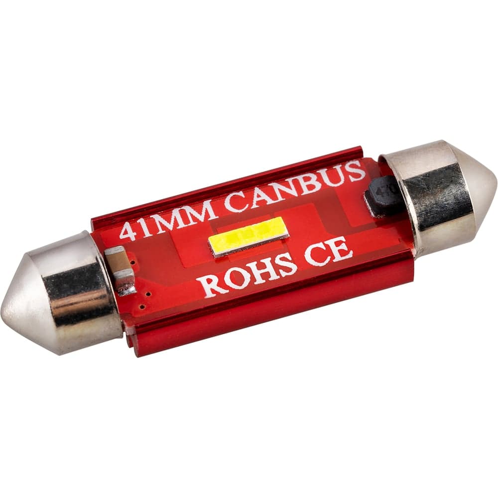 Автолампа диод SKYWAY T11 (C5W) 12/24V 1 SMD 1-конт 41мм биполярная Белая CAN BUS комп.2 шт салон/номер S08202071/K