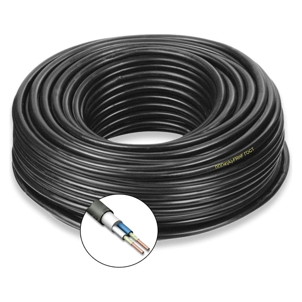 Кабель силовой БУРЕВЕСТНИК ппгнг(a)-frhf 2x1.5 мм2, 2м BOZ100796L2