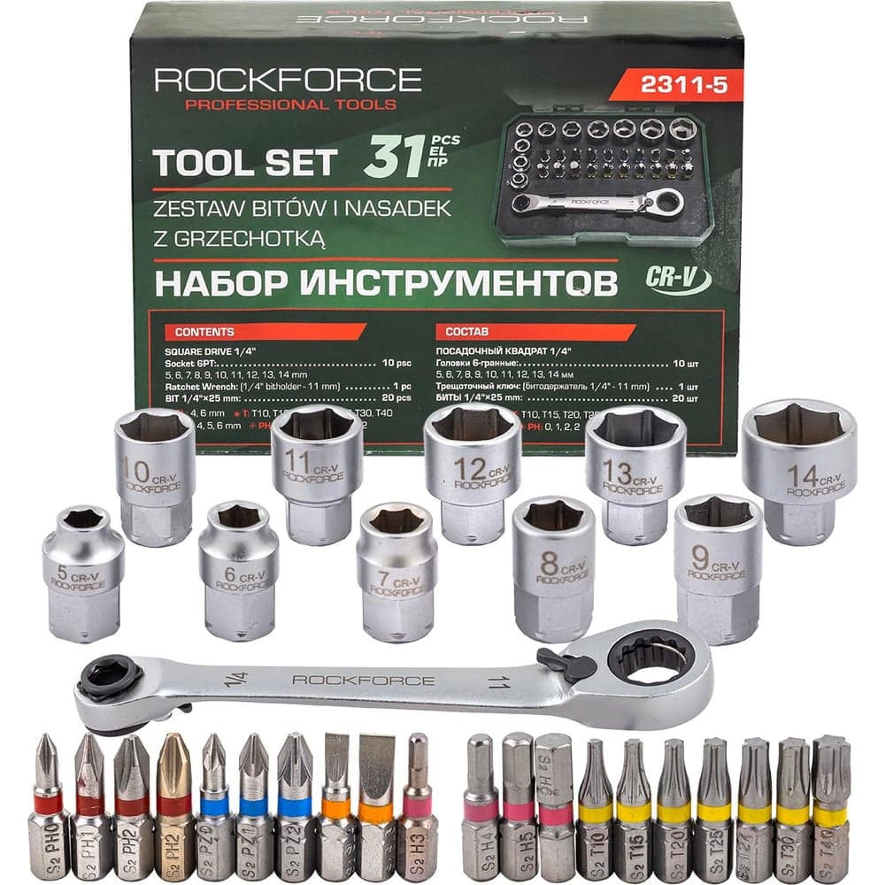 Набор инструментов RockFORCE 31 предмет 1/4 RF-2311-5(64708)