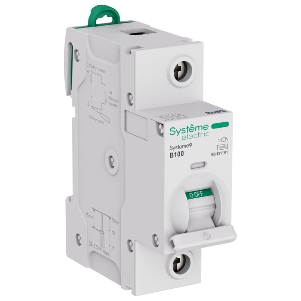 Автоматический выключатель (АВ) Systeme Electric Systeme9 хар-ка B, 32 A, 1 P, 10 kA, 230 В S9F31132