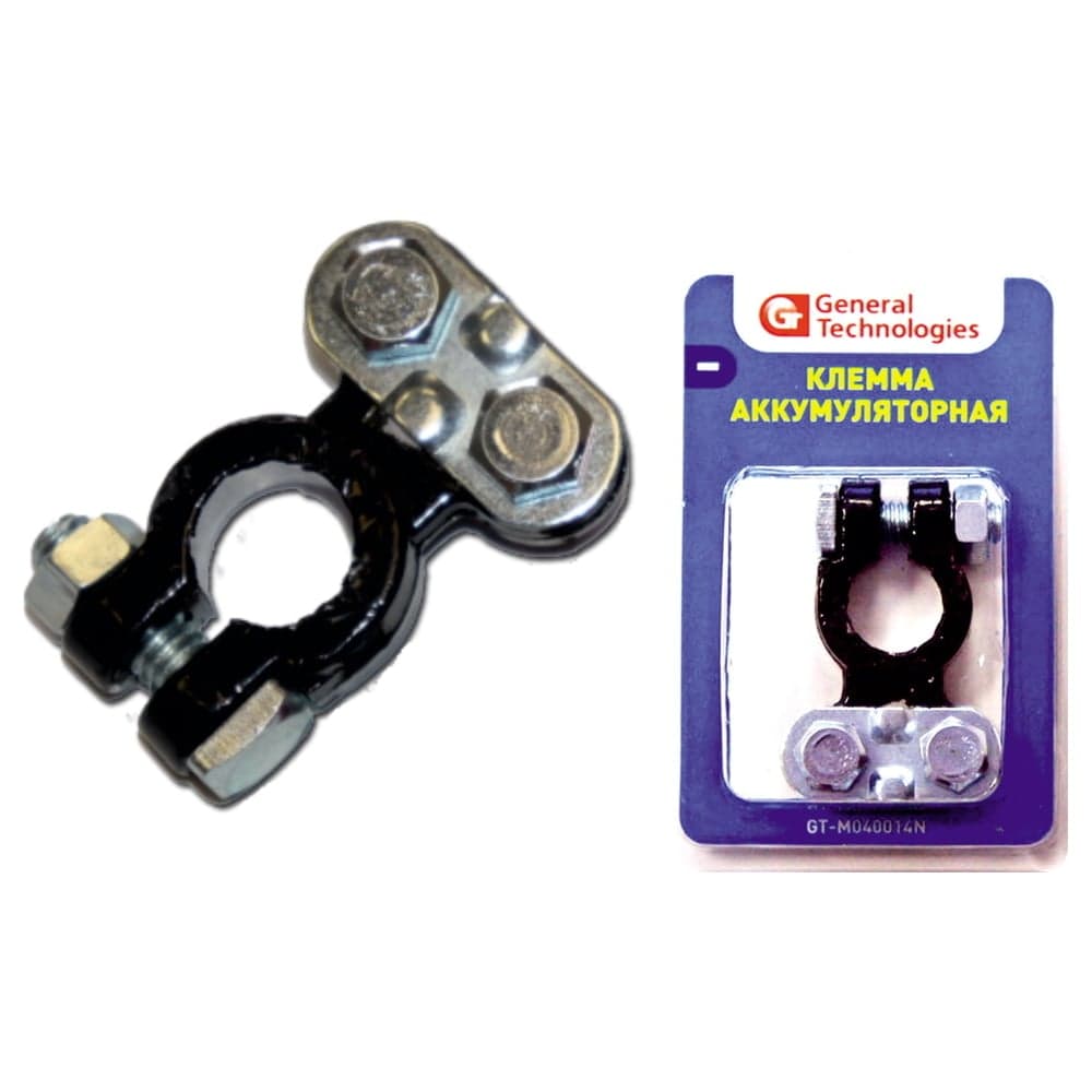 Клемма для АКБ General Technologies "-" под планку, свинец Тип EURO GT-M040014N