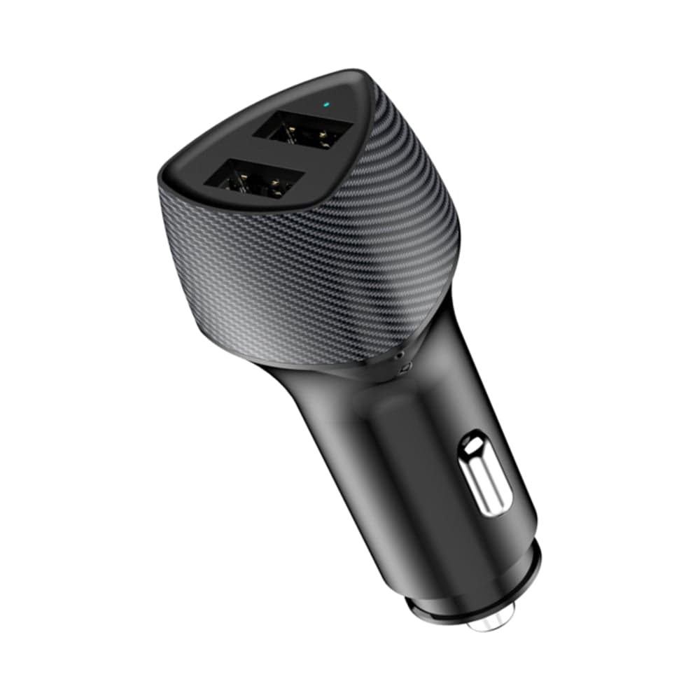 Автомобильное зарядное устройство c двумя портами REXANT (USB-A QC 3.0 + USB-A 3,1A) со световой индикацией, 18Вт, черное 16-0240