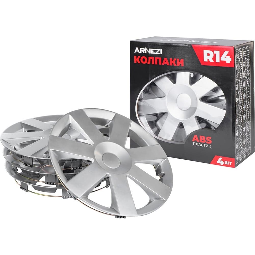 Колпаки Arnezi R14 Andromeda 4шт (серебристые) ABS-пластик A0702069