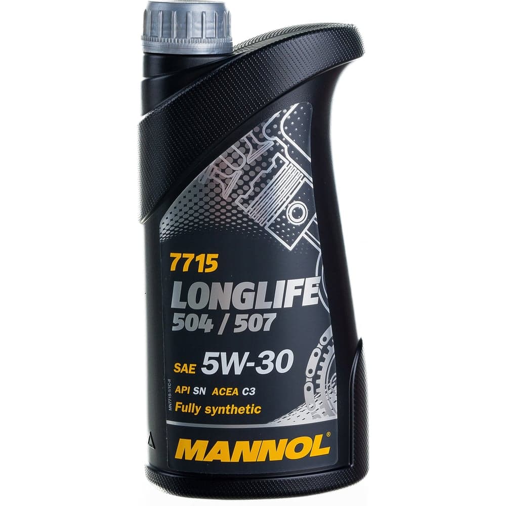 Синтетическое моторное масло MANNOL LONGLIFE 504/507 5W-30 1 л 7000