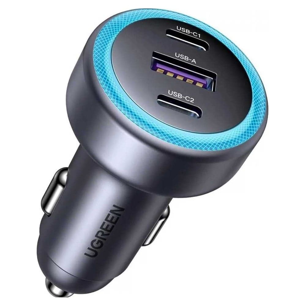 Автомобильное зарядное устройство Ugreen EC307 30W 3-Port Fast Car Charger серый 45843_
