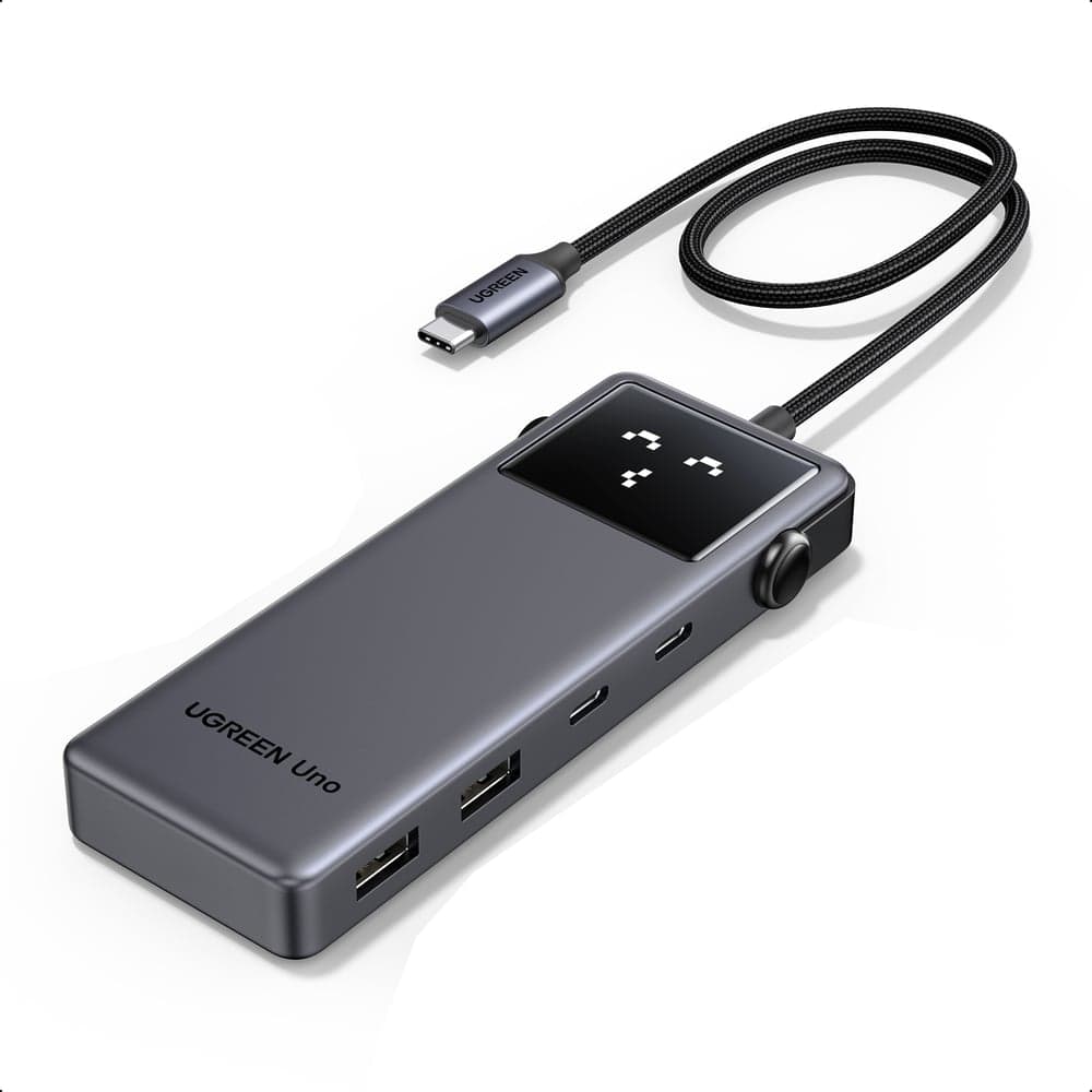 Конвертер UGREEN CM888 35998 UNO 6-in-1 4K60Hz USB-C To HDMI+2хUSB 3.2 A+2хUSB 3.2 C+PD Power Converter. Цвет: серый 35998_