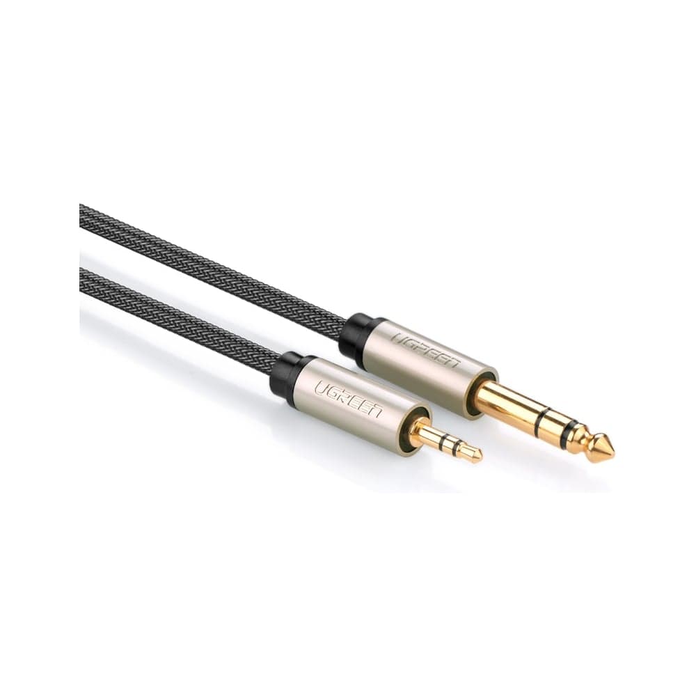 Кабель UGREEN AV127 10630 3.5mm to 6.35mm TRS Stereo Audio Cable. Длина: 5м. Цвет: серый 10630_