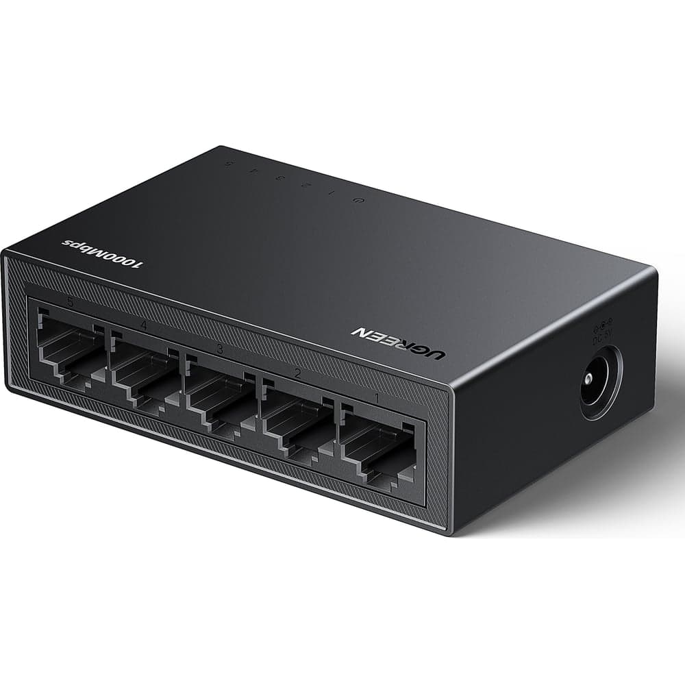Коммутатор сетевой UGREEN CM833 5-Port Gigabit Ethernet Switch PC+ABS Housing EU. Цвет: серый 35492EU