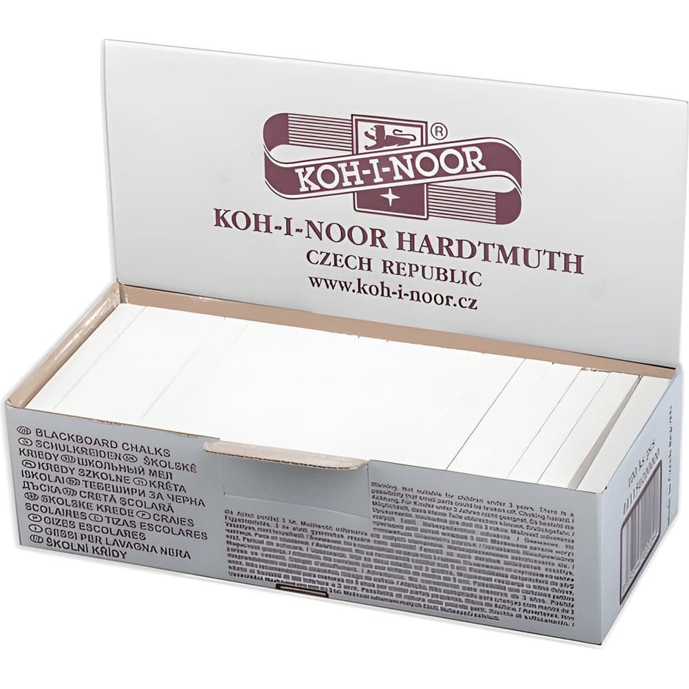 Мел белый квадратный ОФИСМАГ 100 штук, Koh-i-noor (Чехия), картонная упаковка, 111502 224320