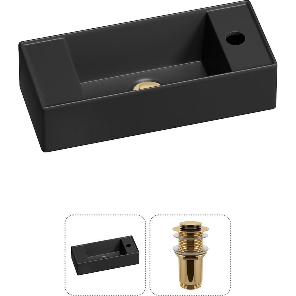 Комплект Wellsee 2 в 1 Lavinia Boho Bathroom Sink накладная/подвесная раковина 43x18 см 20216263R