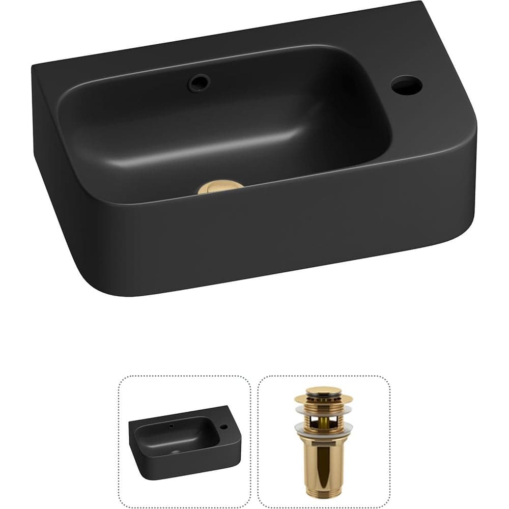 Комплект Wellsee 2 в 1 Lavinia Boho Bathroom Sink накладная/подвесная раковина 45x27 см 20216515R