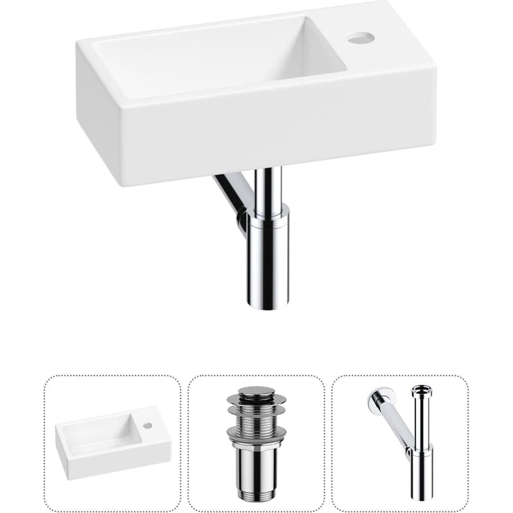 Комплект Wellsee 3 в 1 Lavinia Boho Bathroom Sink накладная/подвесная раковина 40x20 см 20215969R
