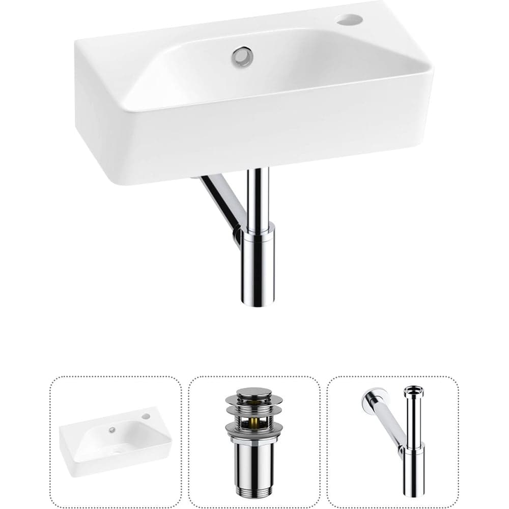 Комплект Wellsee 3 в 1 Lavinia Boho Bathroom Sink накладная/подвесная раковина 40x22 см 20216417R