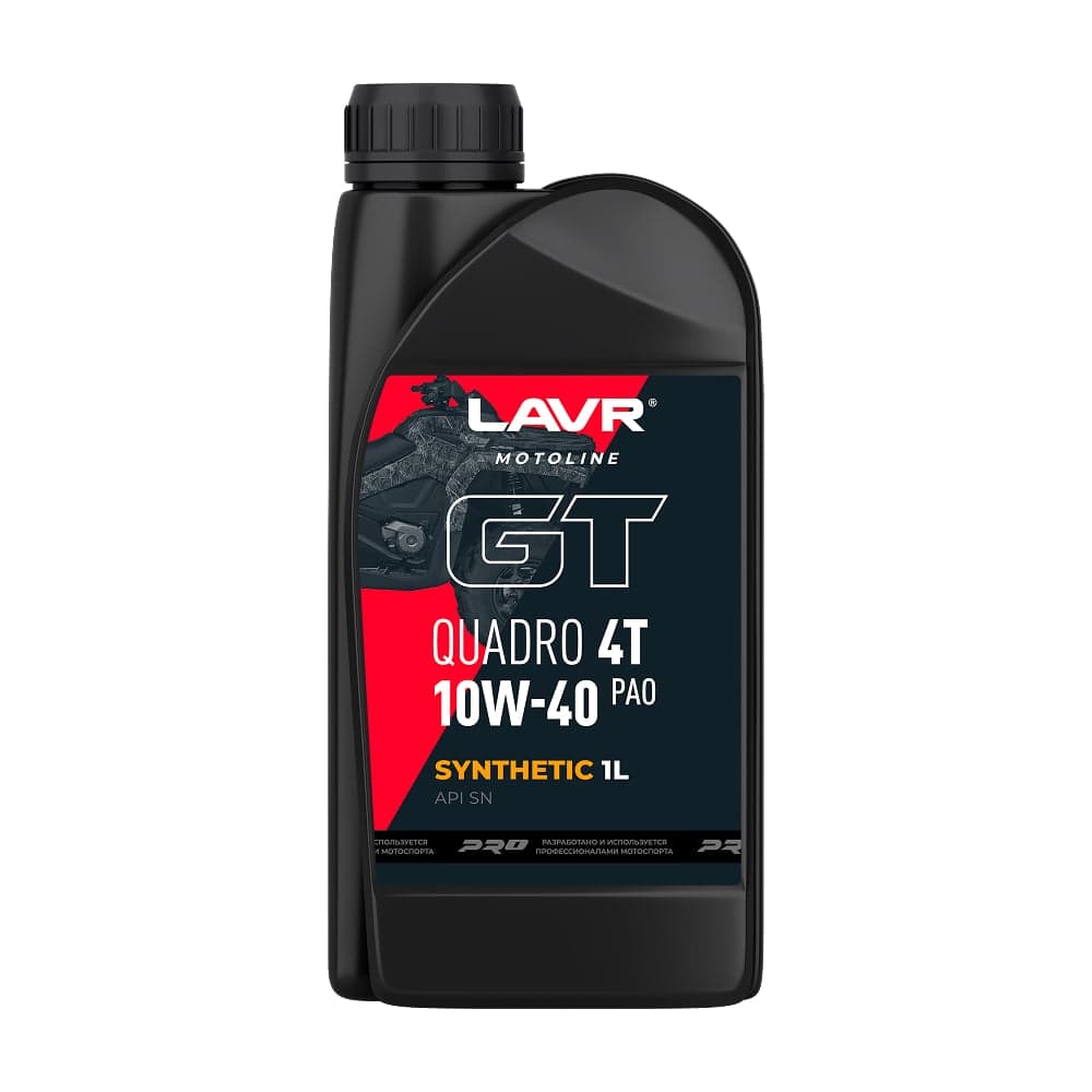 Моторное масло LAVR MOTO GT Quadro 4Т 10W-40 Ln7833