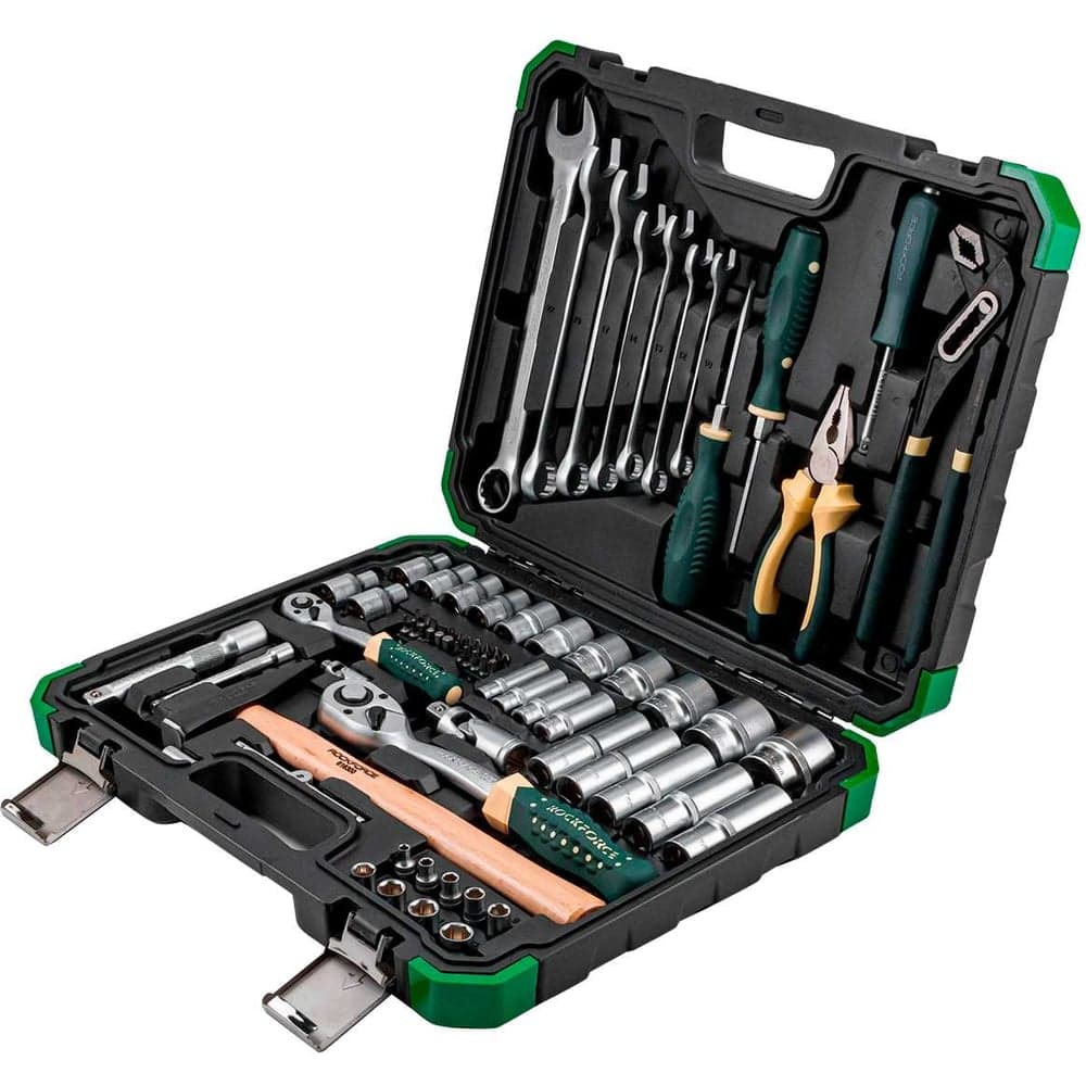 Набор инструментов Rockforce 74 предмета 1/4'', 1/2'' (6 граней) RF-4742-5(64610)