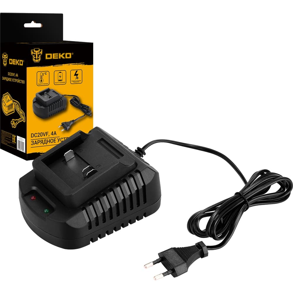 Зарядное устройство DEKO DC20VF (20В, 4А, тип АКБ BL18) 085-1200