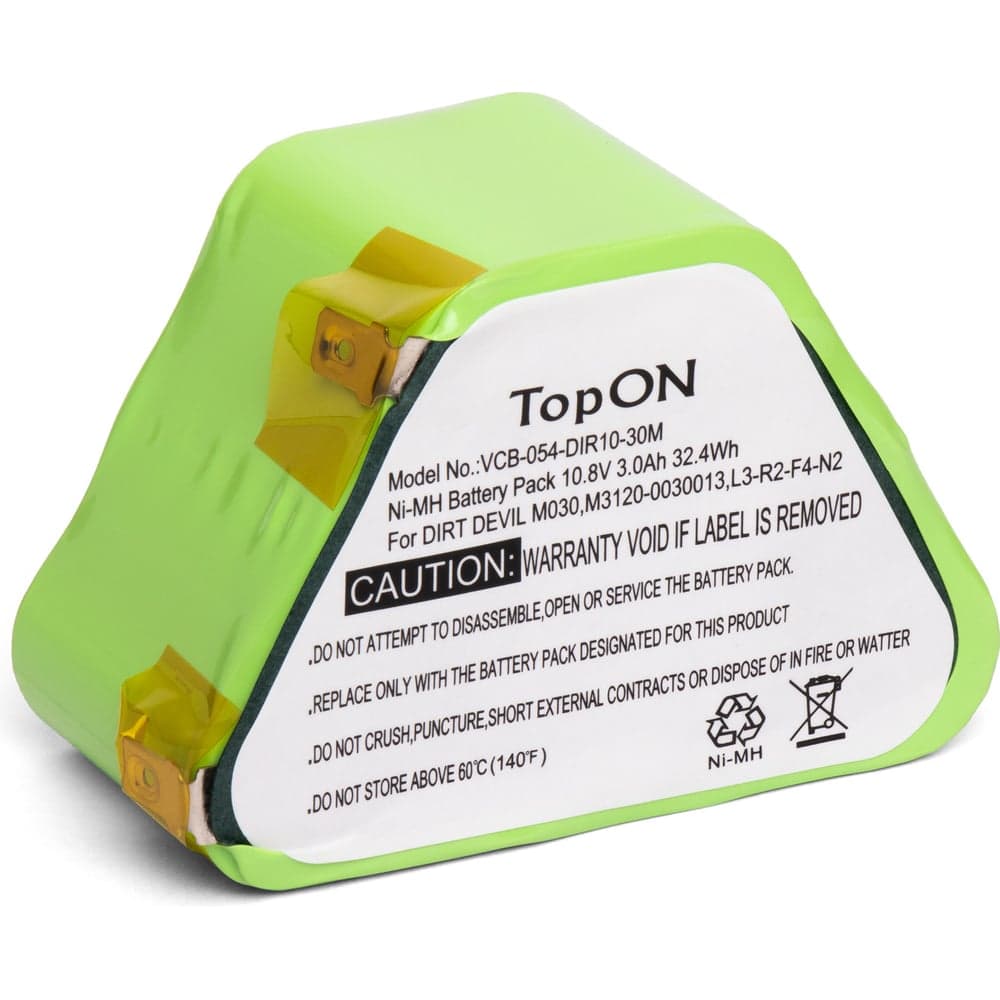 Аккумулятор (10.8V; 3400mAh; Ni-MH) для робота-пылесоса Dirt Devil M3120/M3121 TopOn TOP-M3120-30