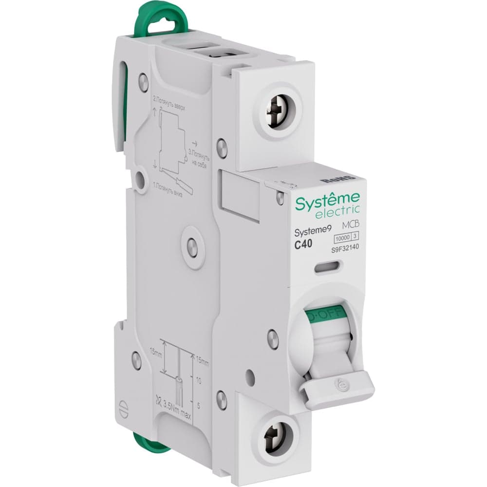 Автоматический выключатель (АВ) Systeme Electric Systeme9 хар-ка C, 40 A, 1 P, 10 kA, 230 В S9F32140