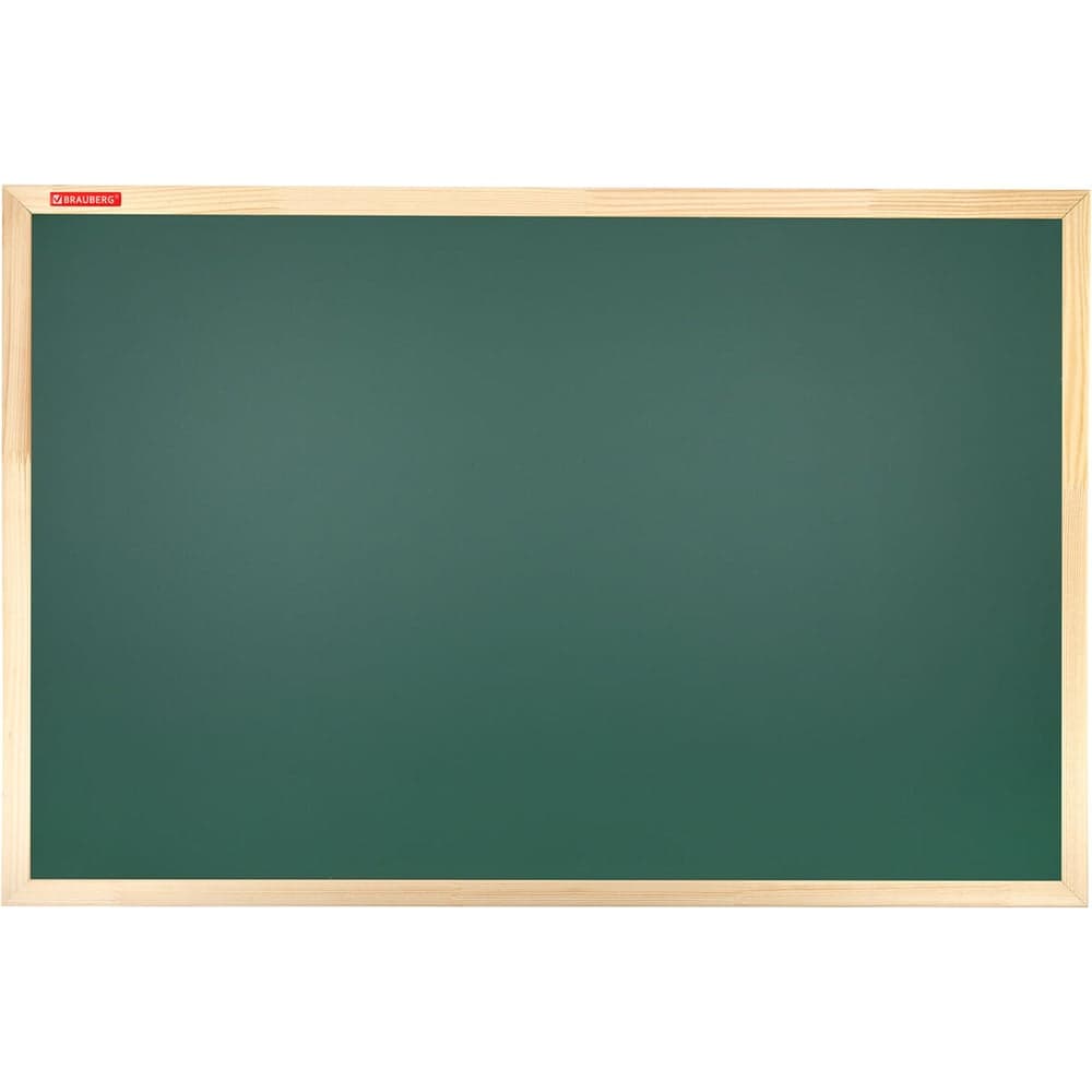 Доска для мела магнитная BRAUBERG Wood 60x90 см, зеленая, деревянная рамка 238800