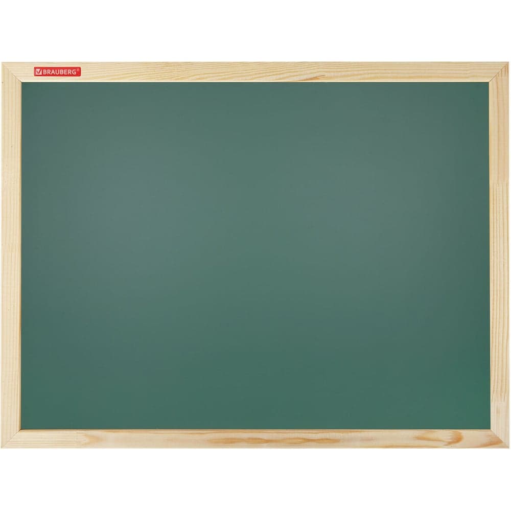 Доска для мела магнитная BRAUBERG Wood 45x60 см, зеленая, деревянная рамка 238798