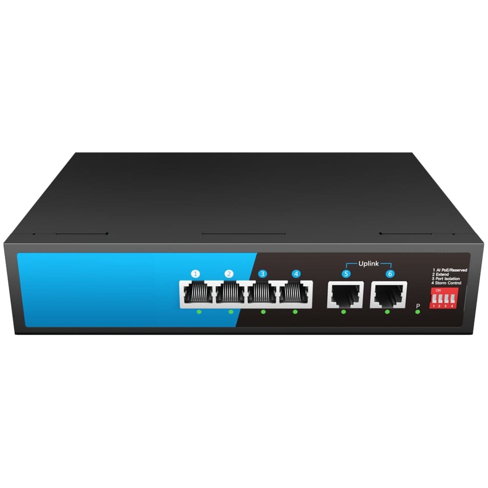 Коммутатор XBIT настраиваемый, 6 портов 10/100Base-T, PoE/PoE+ XPD4MP-2MT-A