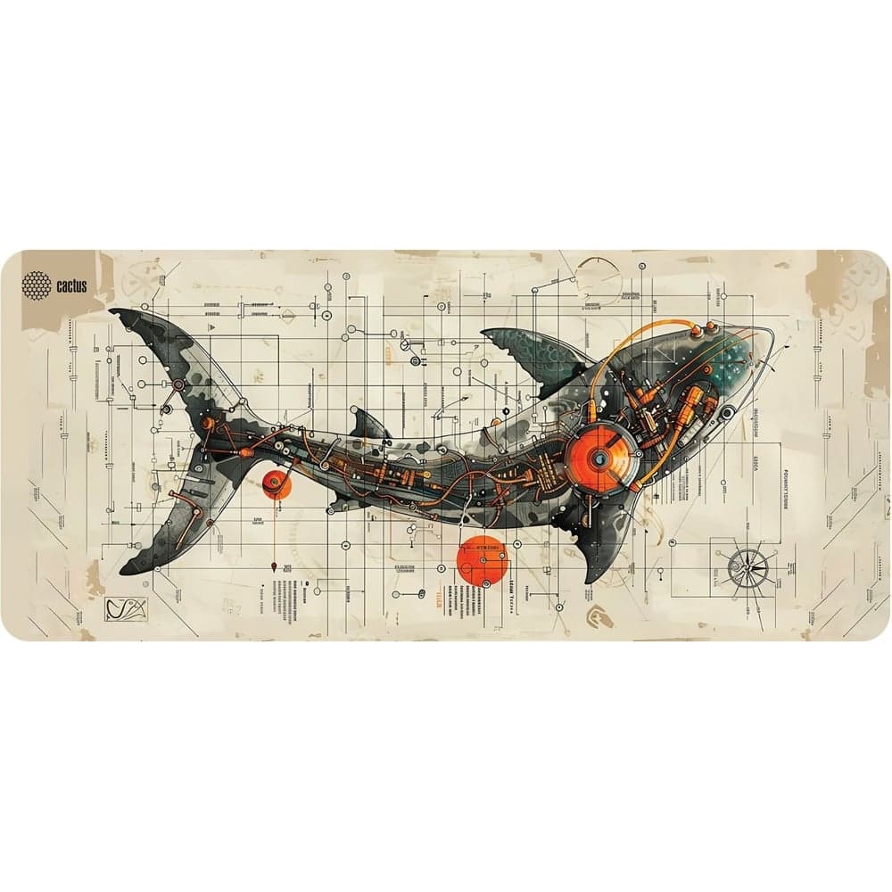 Коврик для мыши CACTUS Shark 900x400x4мм (CS-MP-COR03XXL) 2077143