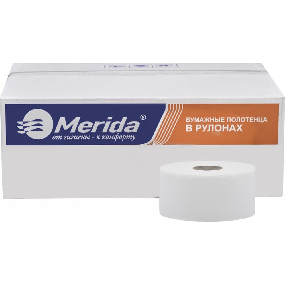 Туалетная бумага в рулонах MERIDA ПРЕМИУМ, 3 сл., белая, 12 рул. х 120 м TB2502