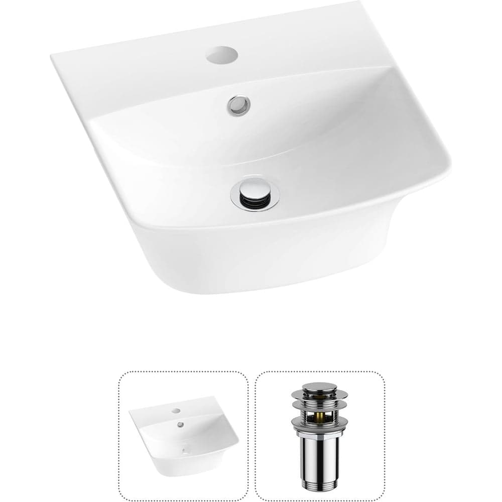 Комплект 2 в 1 Wellsee Lavinia Boho Bathroom Sink накладная/подвесная раковина 35x36 см 20216721R