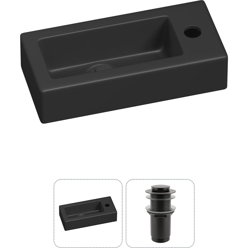 Комплект 2 в 1 Wellsee Lavinia Boho Bathroom Sink накладная/подвесная раковина 37x18 см 20215870R