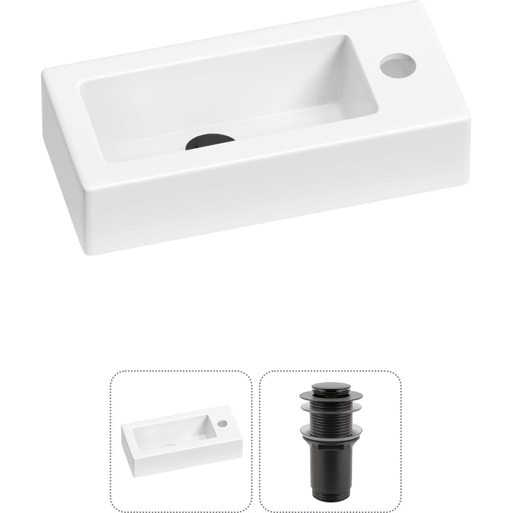 Комплект 2 в 1 Lavinia Boho Bathroom Sink накладная/подвесная раковина 37x18 см 20215854R