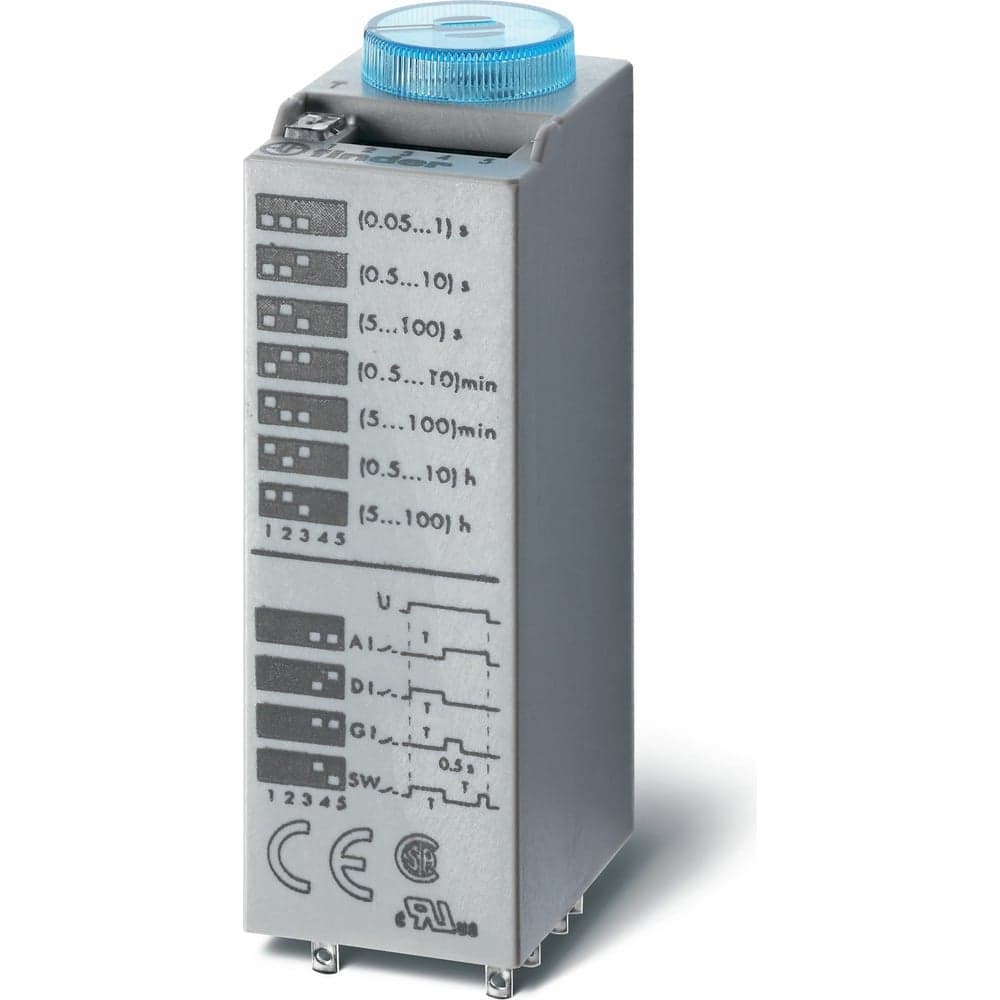 Миниатюрное съемное реле времени Finder функц: Ai, Di, gi, sW, 2 CO конт. 10а, 850200240000