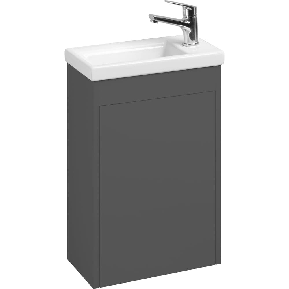 Тумба AQUATON Тори 40 антрацит, Раковина Миранда 40, 1A286901TO820