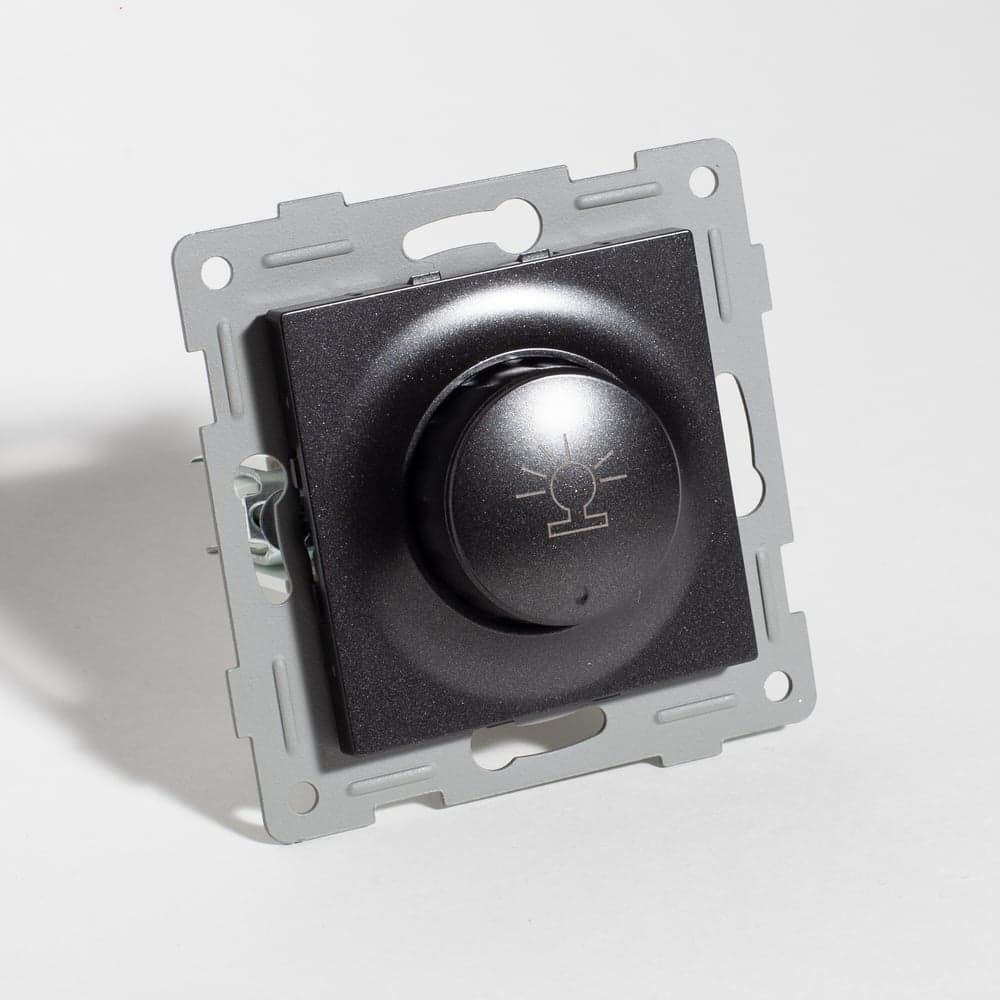 Светорегулятор поворотный SPL диммер, 125-250V, 500W антрацит 205160