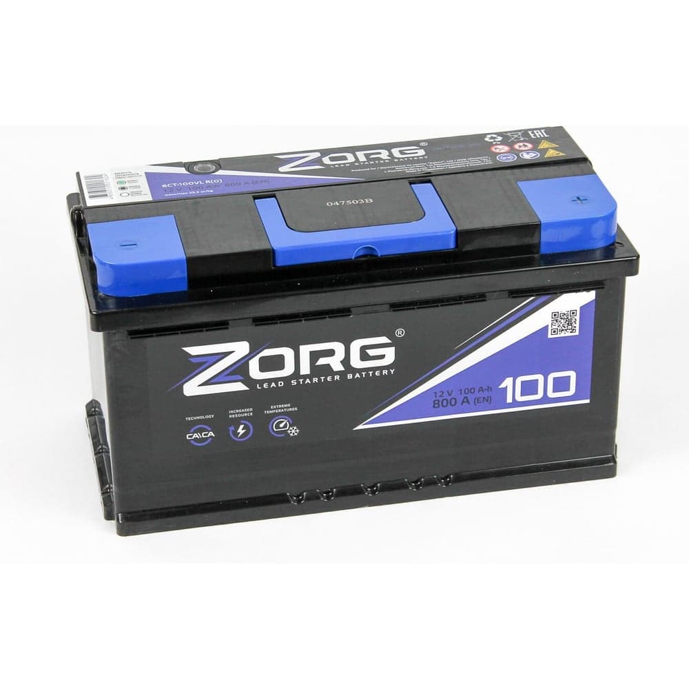 Аккумулятор ZORG 6СТ-100.0 100 270