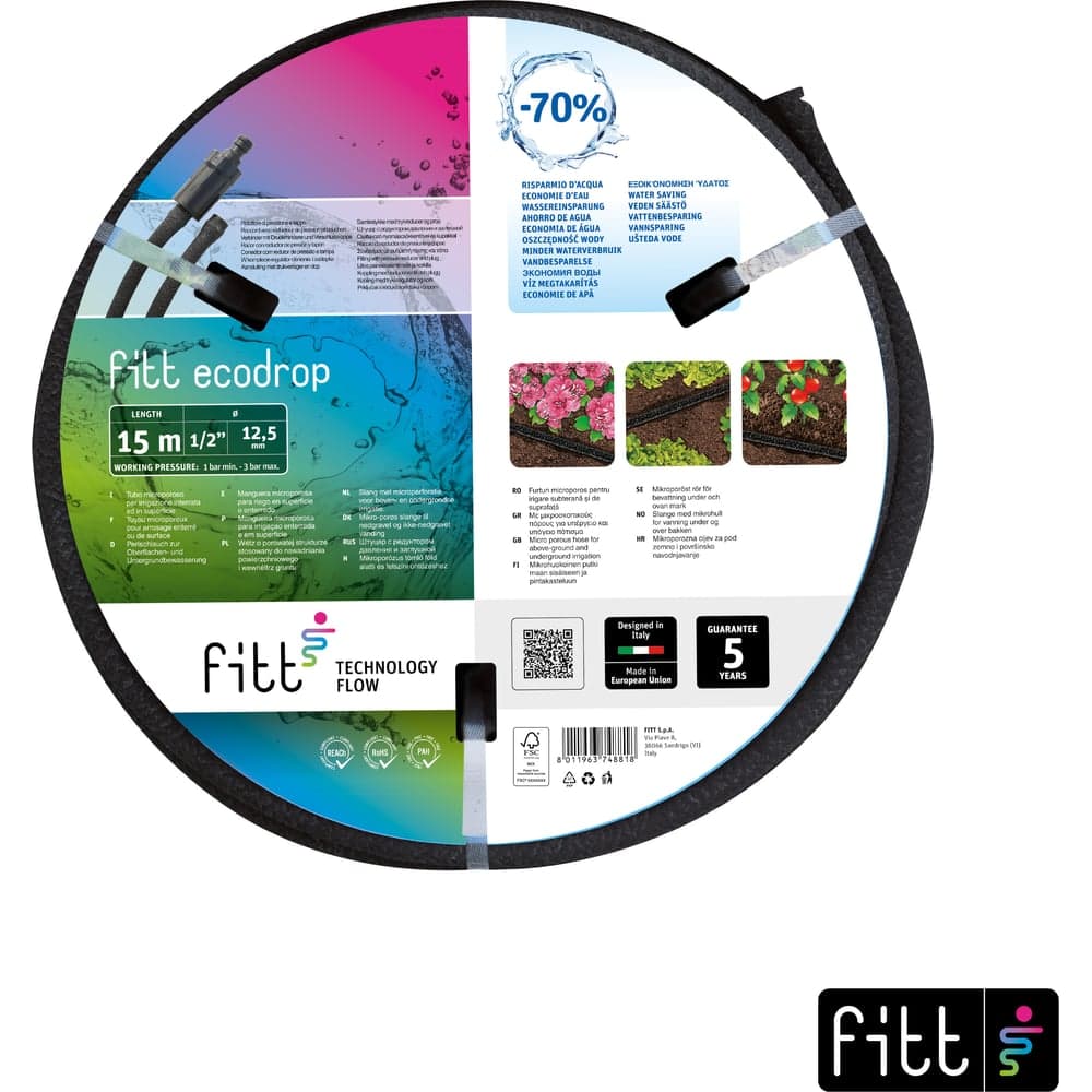 Шланг FITT ECODROP 1/2'' 15M с комплектом для полива 95400.30515.07116