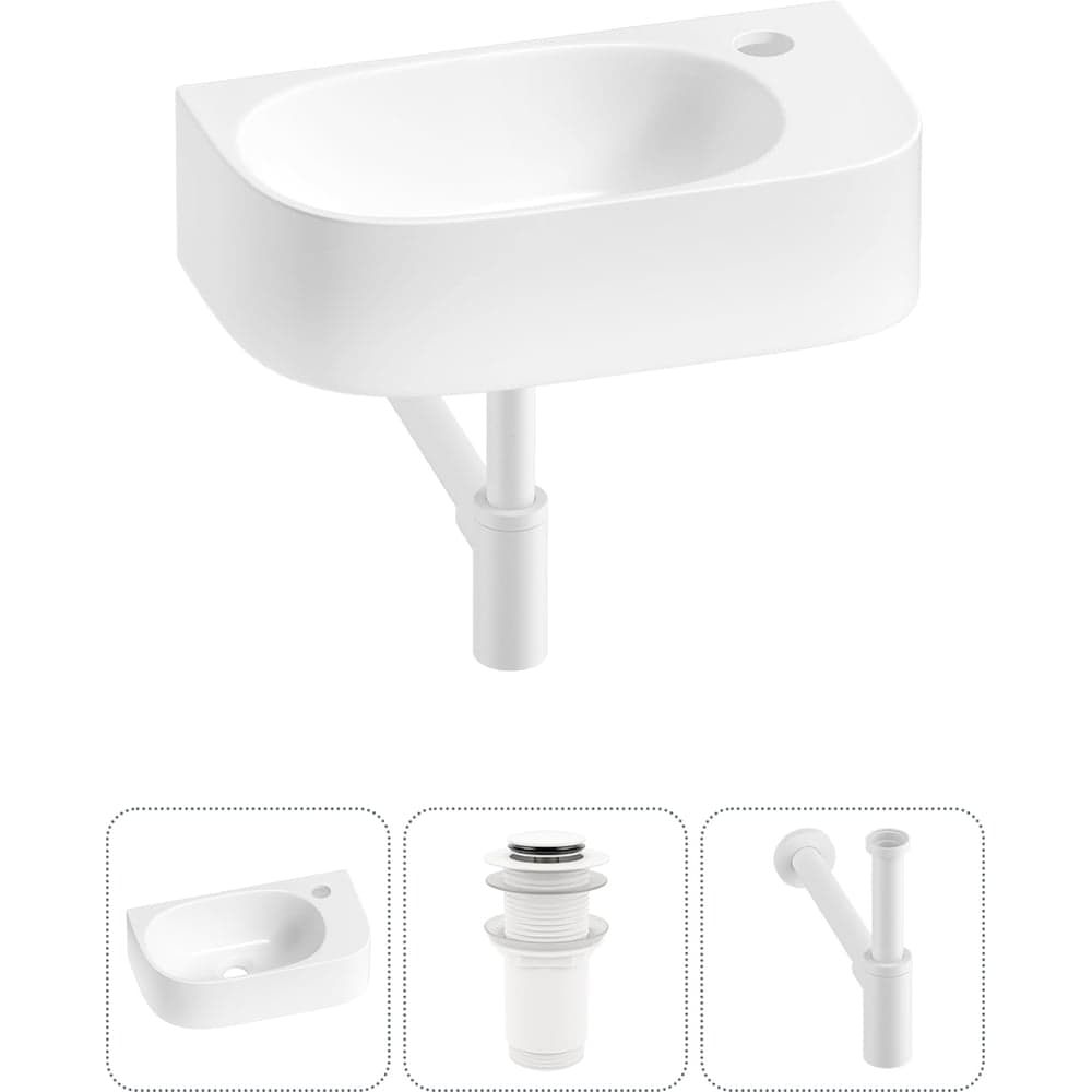 Комплект Wellsee 3 в 1 Lavinia Boho Bathroom Sink накладная/подвесная раковина 40x22 см 20216308R