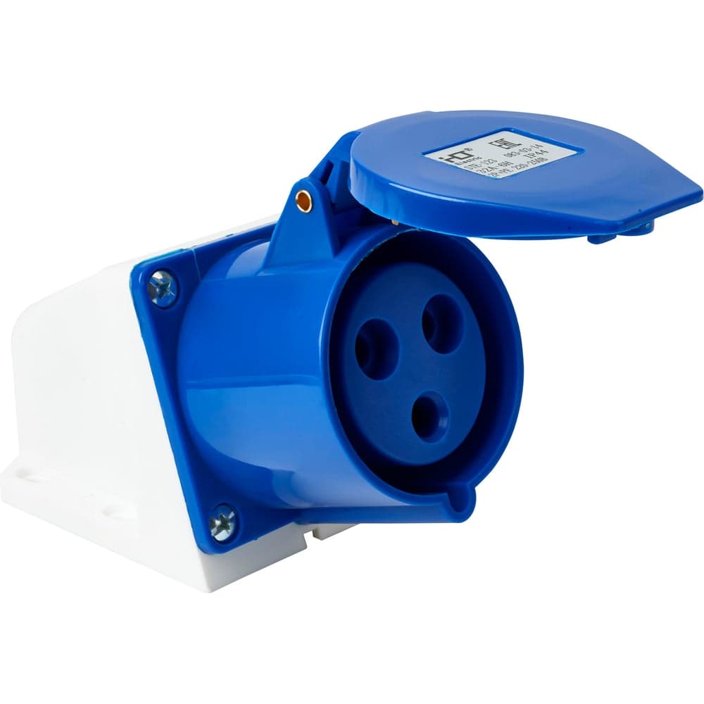Розетка HLT 123 стационарная 2Р+РЕ 32А 230В IP44 (10шт./уп.) 083-03-14