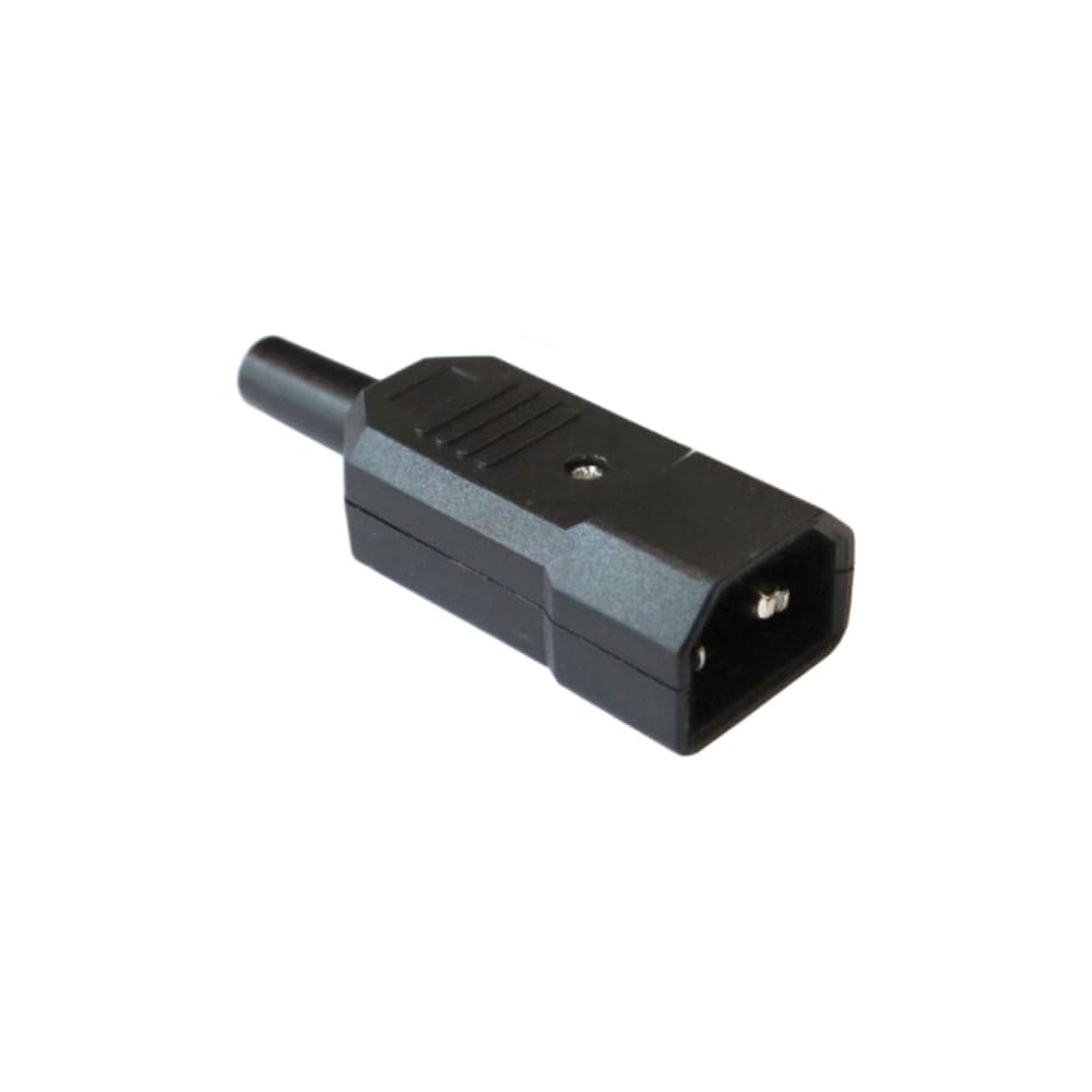 Электрическая кабельная вилка LANMASTER IEC 60320, C14, 10A, 250V, разборная, черная LAN-IEC-320-C14
