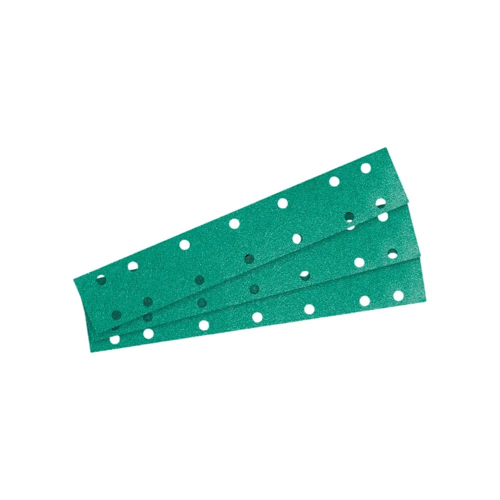 Полоски шлифовальные CERAMAX 70*420 мм GREEN FILM 14 отверстий P240, 50 шт. 1CRX1362