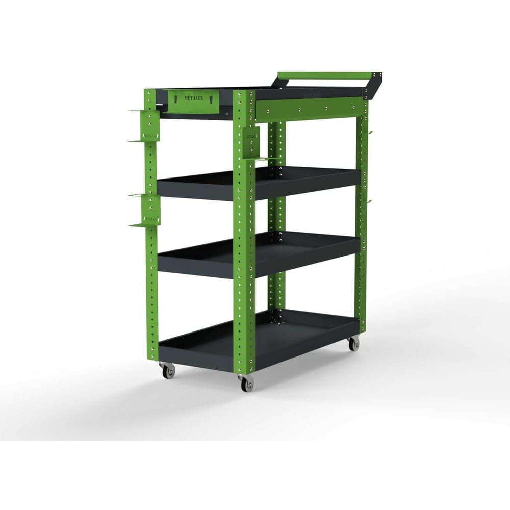 Тележка инструментальная ООО Металекс Metalex Тип 1А, 900x450x950, 4 полки, серо-зеленый 118654