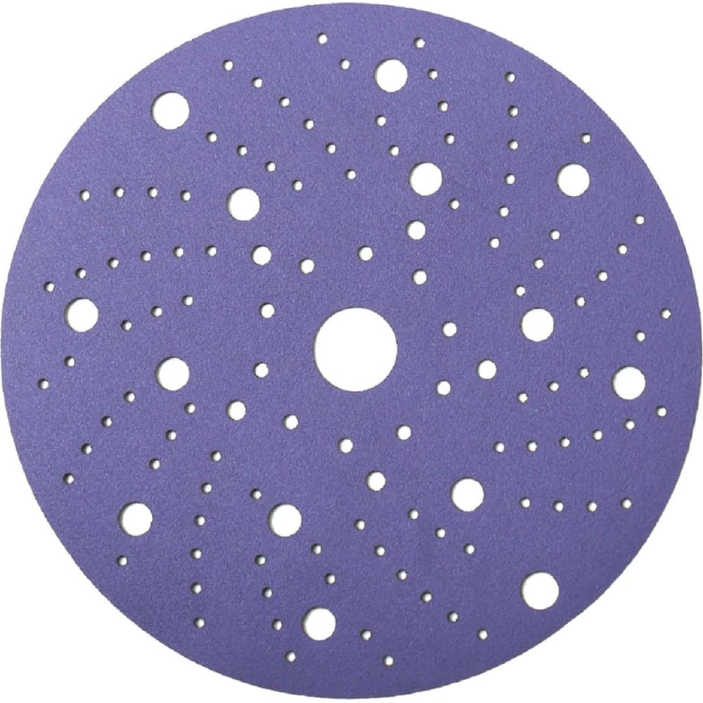 Диск шлифовальный на пленочной основе SANDWOX 328 PLUS Purple Ceramic Multi holes (150мм, Р80, 50шт) 328P.150.080.LC