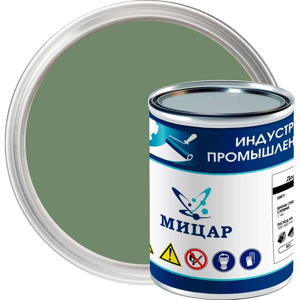 Эмаль Мицар АК-501, 0,8 кг, хаки УТ000015508