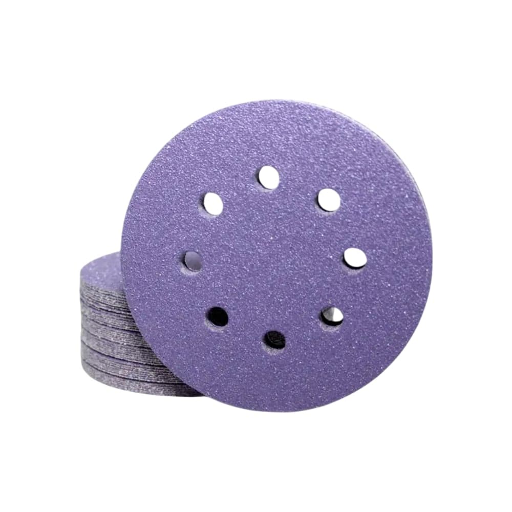 Абразивный круг 125 мм CERAMAX PURPLE PAPER, 8 отверстий, P40, 50 шт. 1CRX1397