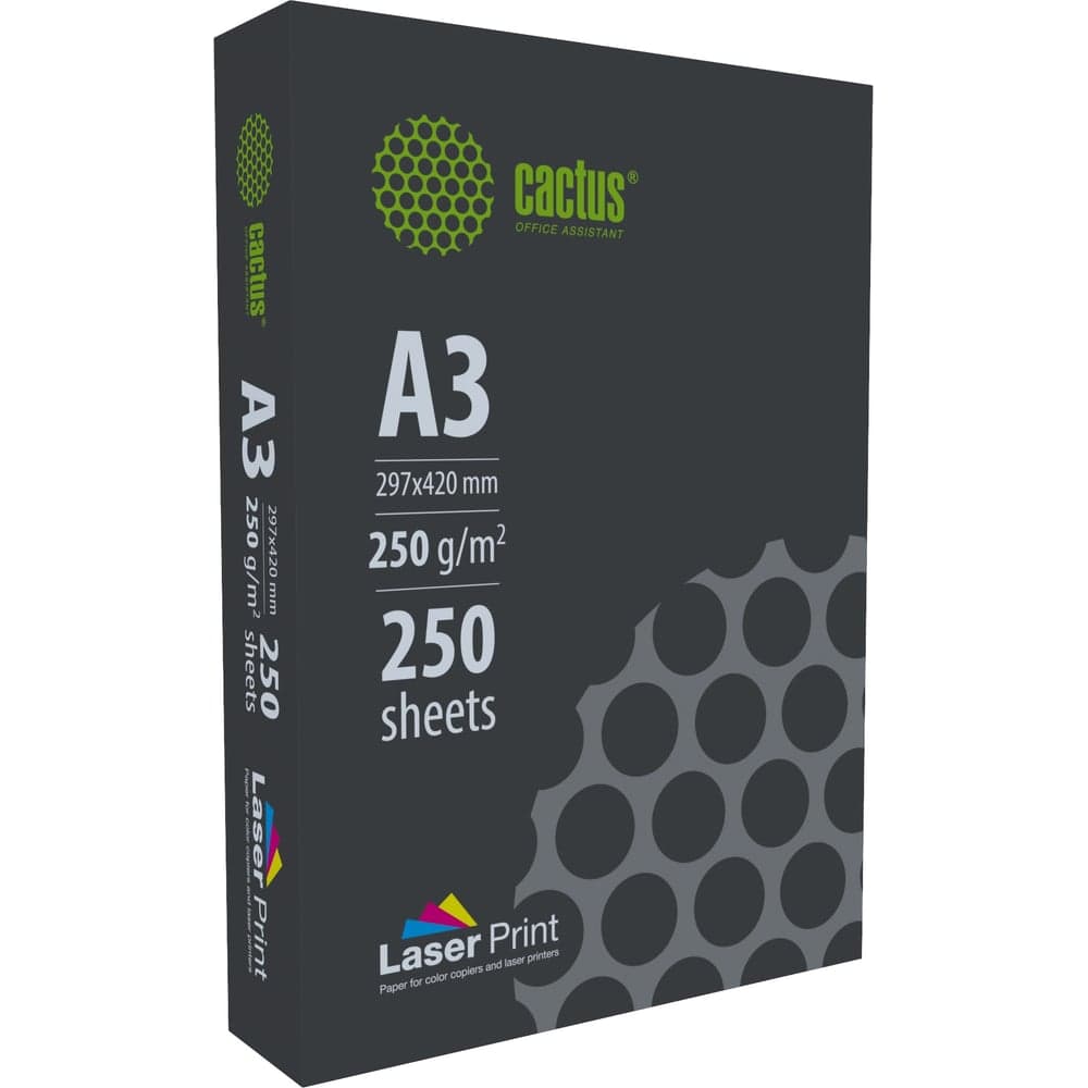 Бумага Cactus CS-LPA3250250 A3/250г/м2/250л./белый, CIE170% для лазерной печати 2079954