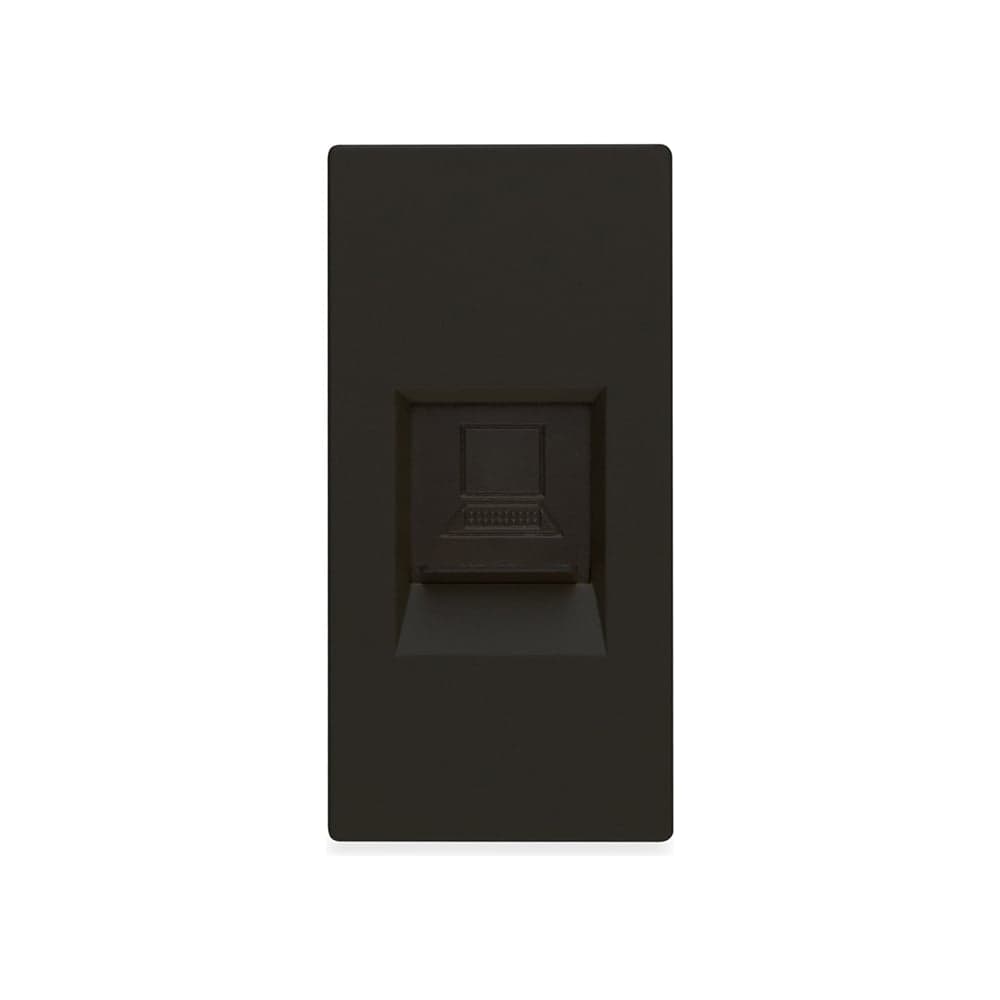 Розетка Vell черная, 1/2, RJ CAT6, модуль, 1379015