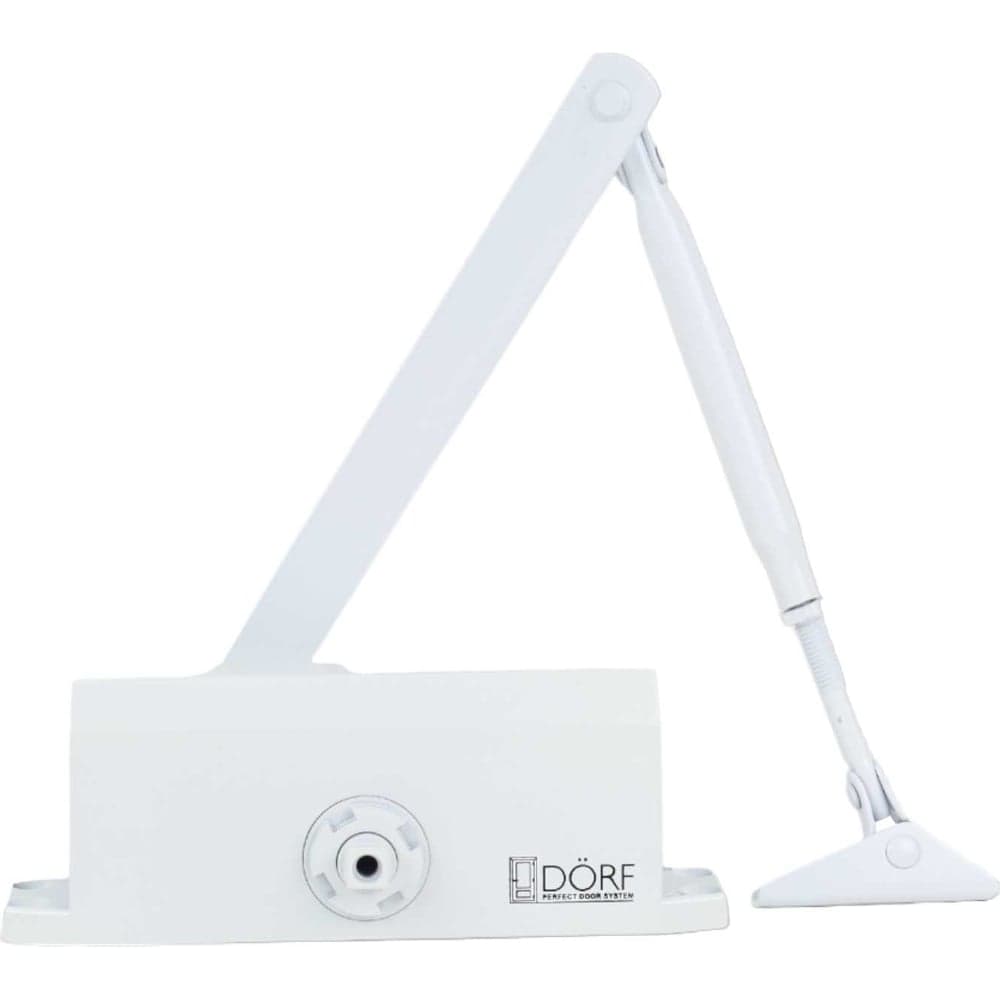 Дверной доводчик DORF 130 кг, белый L8225_white