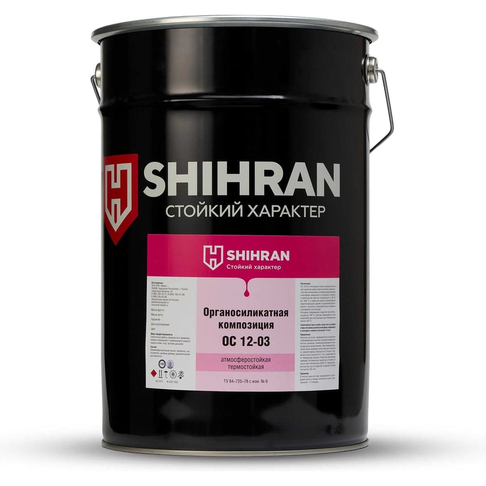 Органосиликатная композиция SHIHRAN ОС 12-03 белая RAL 9003 25кг 007697