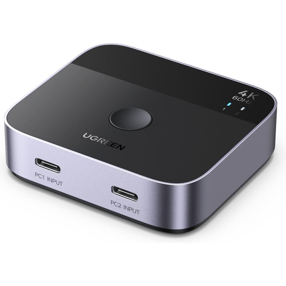 Переключатель UGREEN AW502 55451 USB-C Switch 2 In 1 Out 4K60Hz, черный 55451_